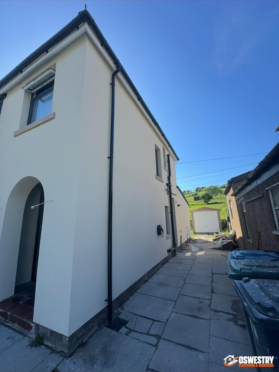 Completed plastering and rendering work in the Oswestry area