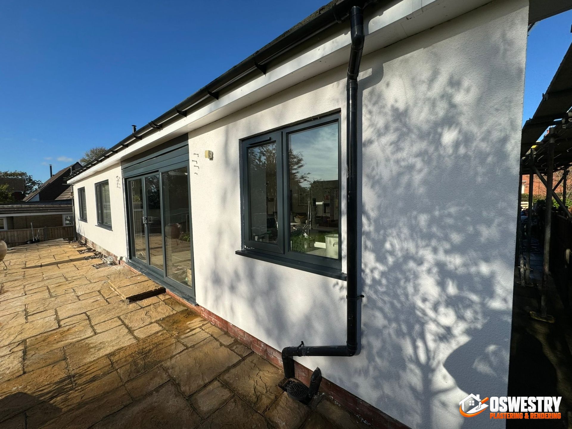 Completed plastering and rendering work in the Oswestry area