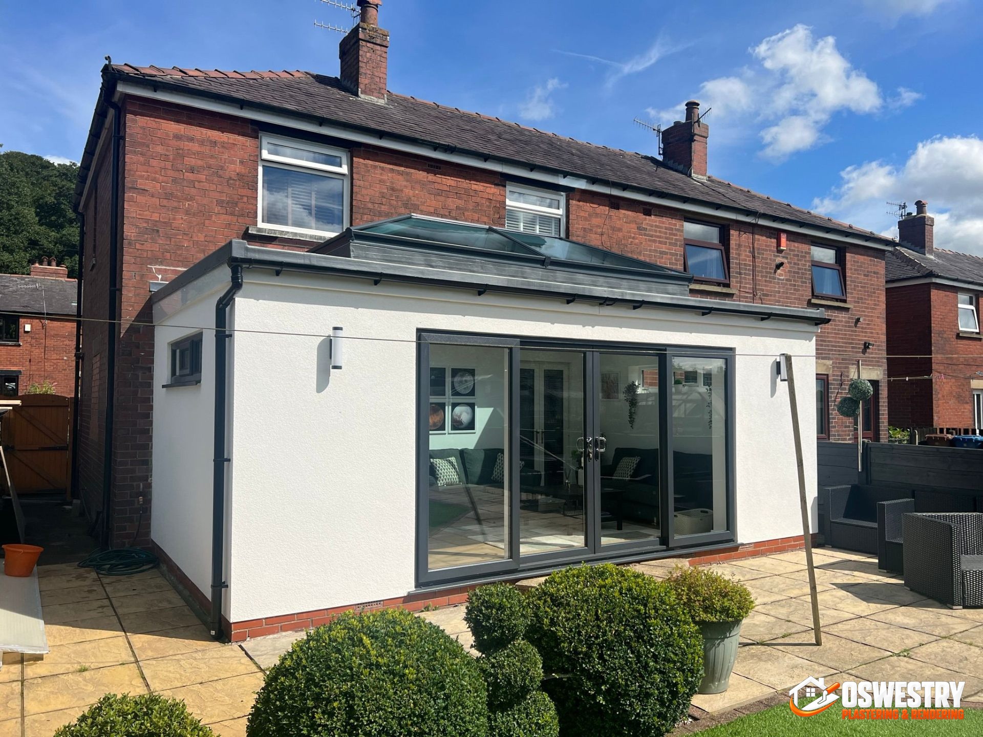 Completed plastering and rendering work in the Oswestry area