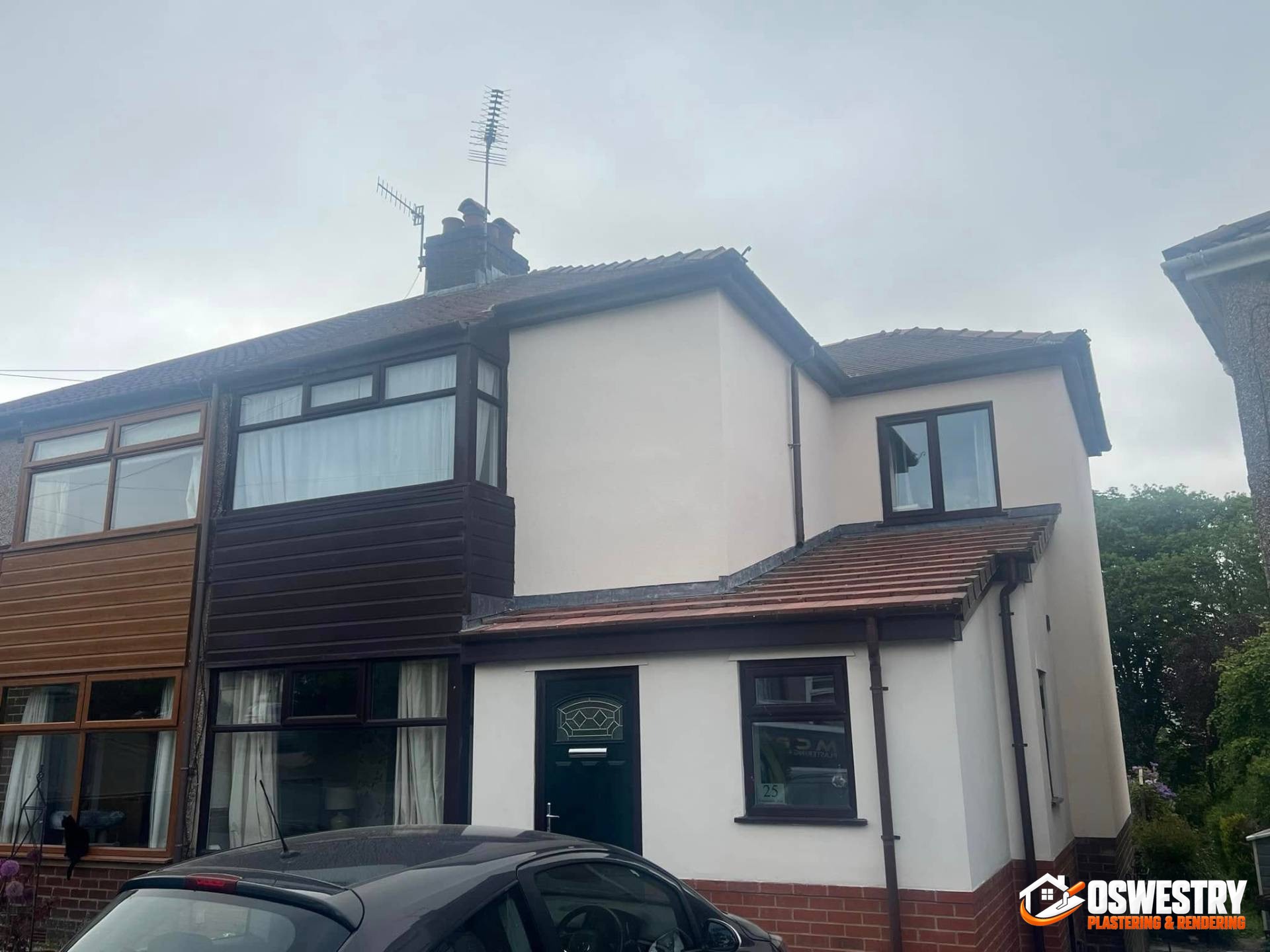 Completed plastering and rendering work in the Oswestry area