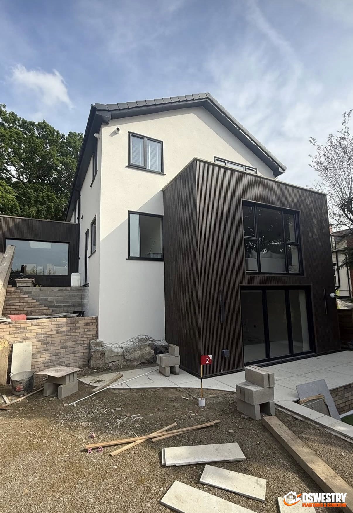 Completed plastering and rendering work in the Oswestry area