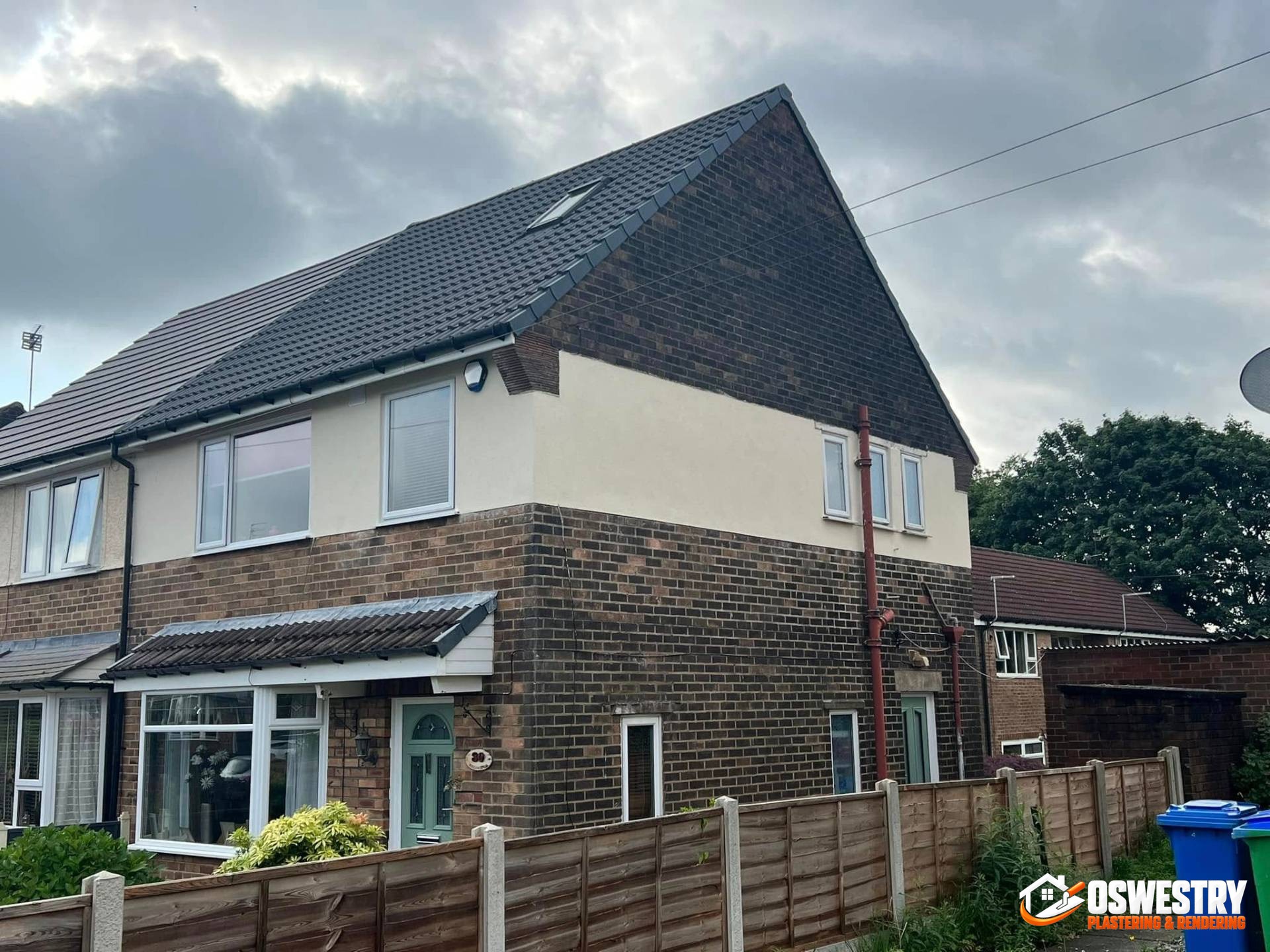 Completed plastering and rendering work in the Oswestry area