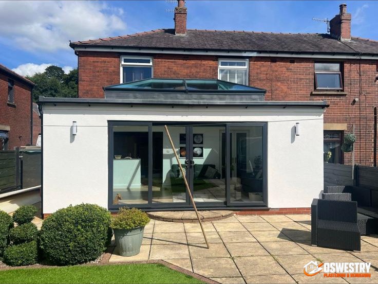 Completed plastering and rendering work in the Oswestry area