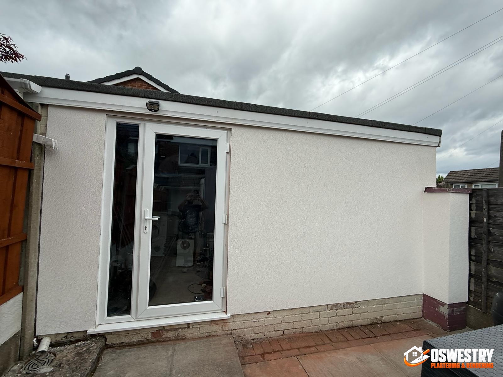 Completed plastering and rendering work in the Oswestry area
