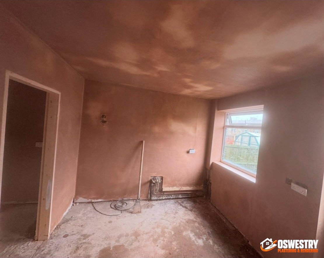 Completed plastering and rendering work in the Oswestry area