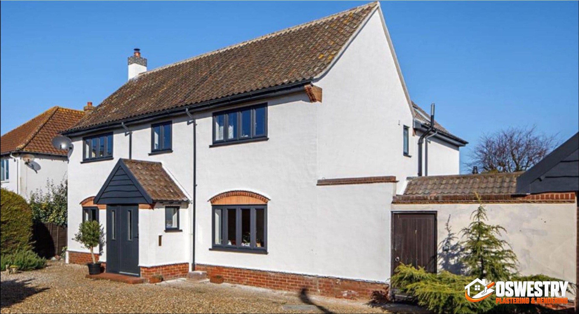 Completed plastering and rendering work in the Oswestry area