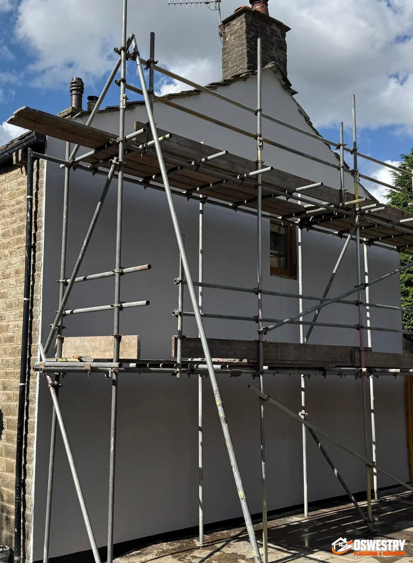 Completed plastering and rendering work in the Oswestry area