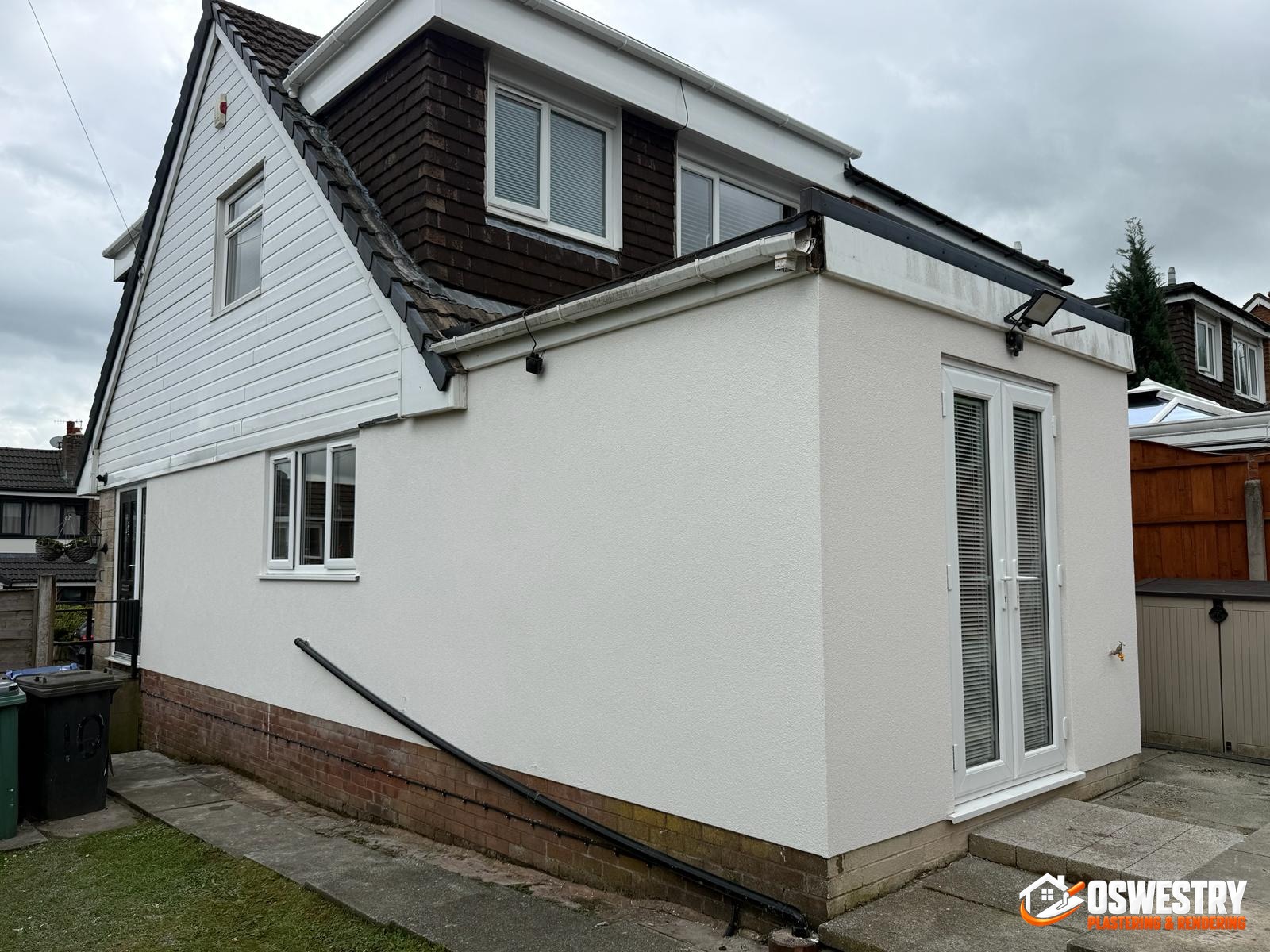 Completed plastering and rendering work in the Oswestry area