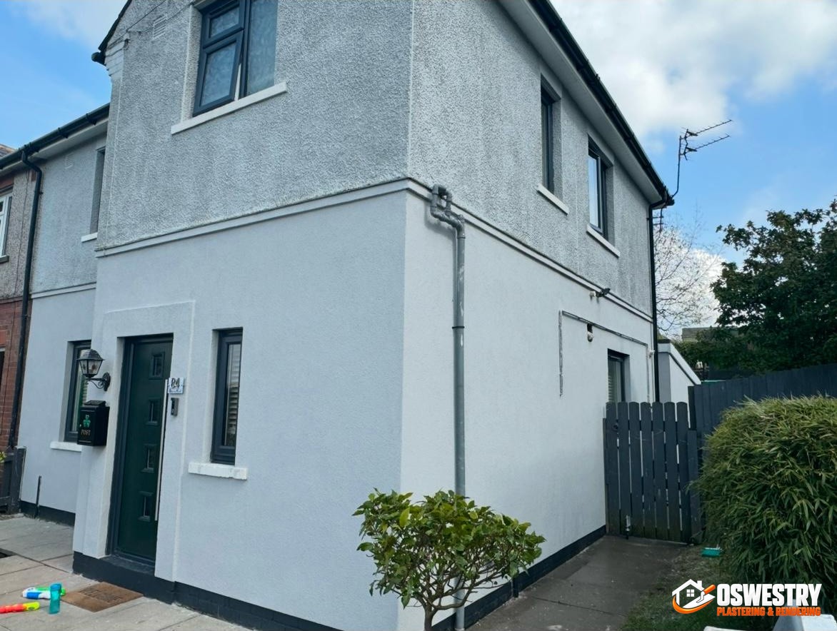 Completed plastering and rendering work in the Oswestry area